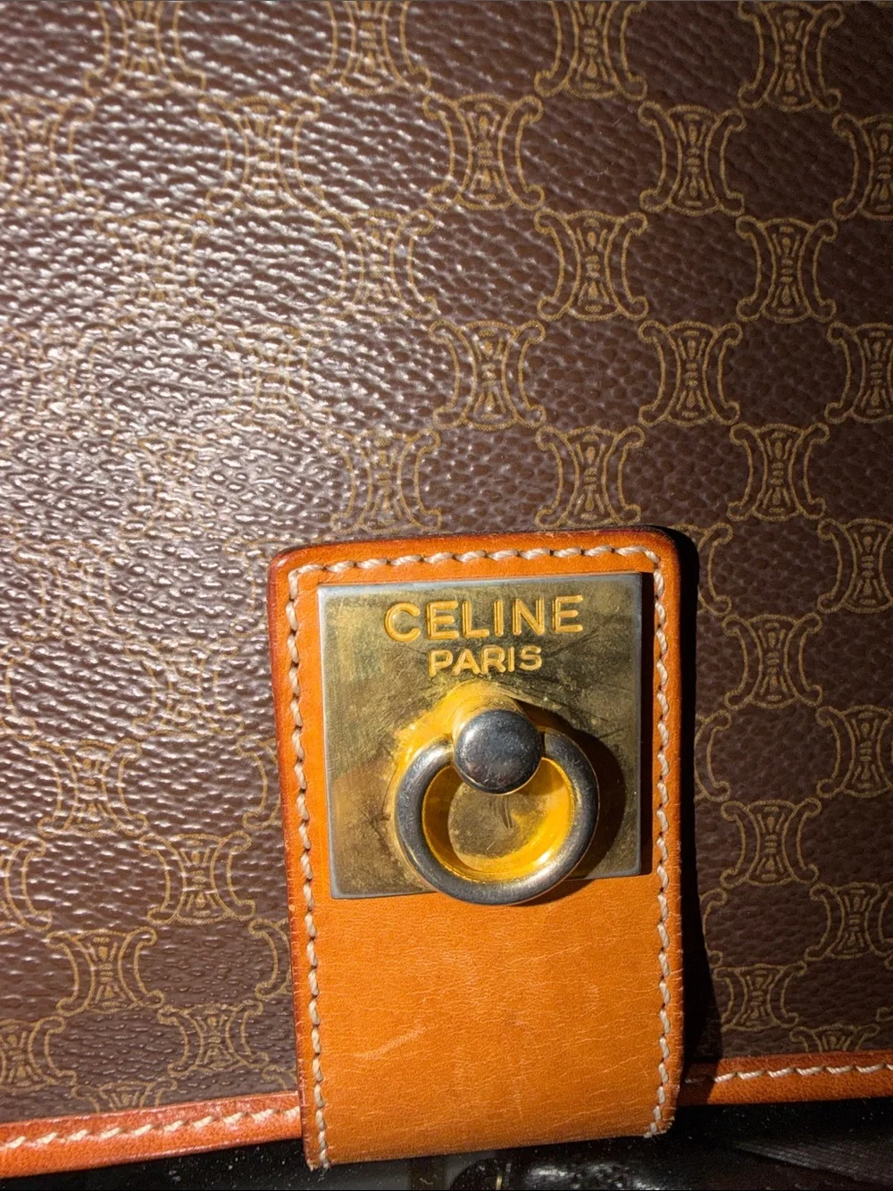 Celine Macadam monogram crossbody bag